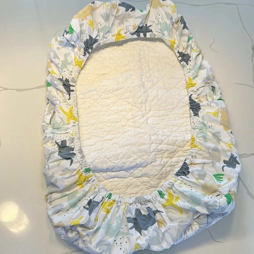 Crate&barrel crate&kids changing pad cover lot of 3 Dino fish blue brushstrokes